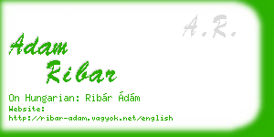 adam ribar business card