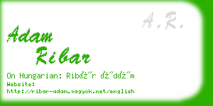 adam ribar business card